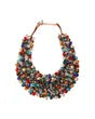 Bead and Copper Bib Necklace